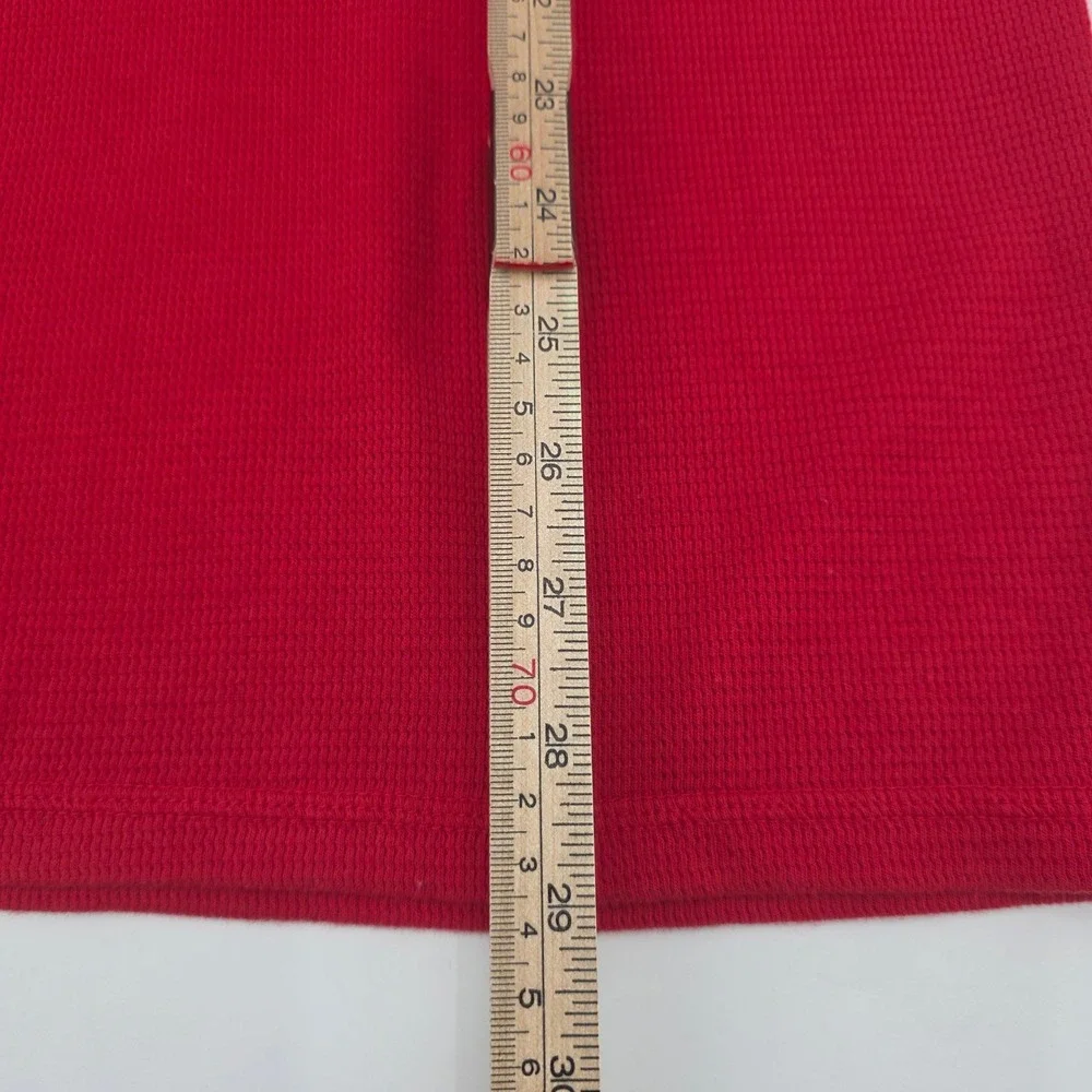 POLO RALPH LAUREN BIG CREST THERMAL SHIRT MENS XL BLUE RED SLEEPWEAR WAFFLE KNIT